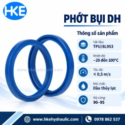 Thông số phốt bụi DH TPU 8L953 nhiệt độ âm 20 đến 100 độ C tốc độ tối đa 0,5 m/s