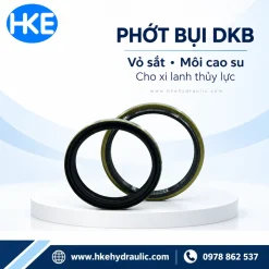 Phốt bụi DKB vỏ sắt môi cao su cho xi lanh thủy lực
