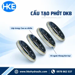 Cấu tạo phớt gạt bụi DKB lớp cao su nitrile và khung kim loại