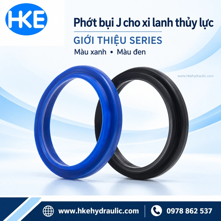 Phốt bụi J xanh đen cho xi lanh thủy lực tại HKE