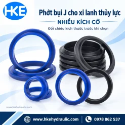 Phốt bụi J xanh đen nhiều kích thước để đối chiếu quy cách