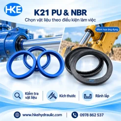 Phốt K21 PU và phốt K21 NBR – minh họa hai lựa chọn vật liệu
