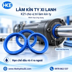 Phốt Kastas K21 làm kín ty xi lanh – minh họa vị trí lắp