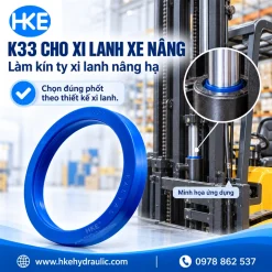 Ứng dụng phốt ty Kastas K33 trên xi lanh xe nâng