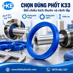 Hướng dẫn đo kích thước phốt K33 và đối chiếu rãnh lắp