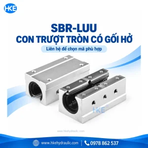 Dòng con trượt tròn gối hở thân dài SBR-LUU
