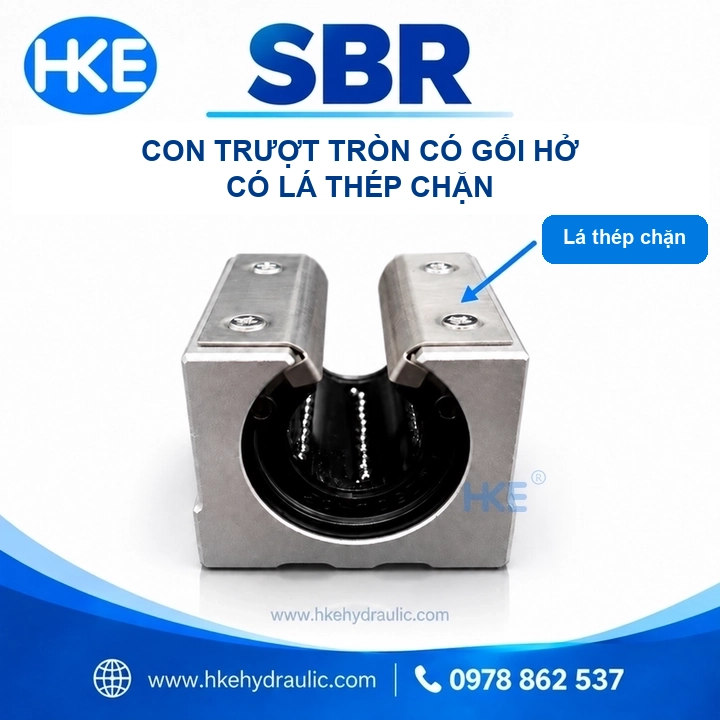 Lá thép chặn trên con trượt tròn gối hở SBR