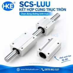 Minh họa lắp con trượt SCS-LUU trên trục tròn