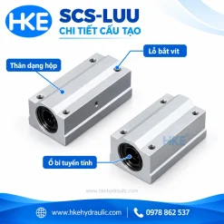 Thân hộp, lỗ bắt vít và ổ bi tuyến tính dòng SCS-LUU