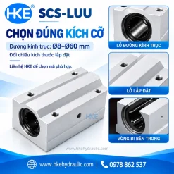 Chọn kích cỡ con trượt SCS-LUU theo trục và vị trí lắp