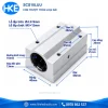 Bản vẽ con trượt tròn SCS10LUU, trục 10 mm, thân 68 × 40 × 26 mm