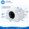 Con trượt tròn kín SCS20UU trục 20 mm, thân 50x53x40 mm, tâm lỗ 40x40 mm HKE