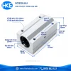 Bản vẽ con trượt tròn SCS25LUU, trục 25 mm, thân 130 × 75 × 50 mm