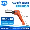 Tay siết nhanh M16 ren ngoài dài 40 mm, tay cầm 114 mm