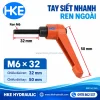 Tay siết nhanh M6 ren ngoài dài 32 mm, tay cầm 50 mm