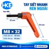 Tay siết nhanh M8 ren ngoài dài 32 mm, tay cầm 63 mm