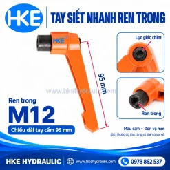 Tay siết nhanh M12 ren trong, tay cầm 95 mm
