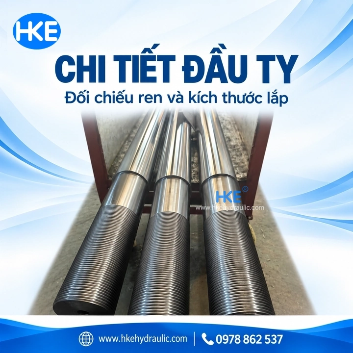 Chi tiết đầu ty ben có ren cần đối chiếu theo bản vẽ