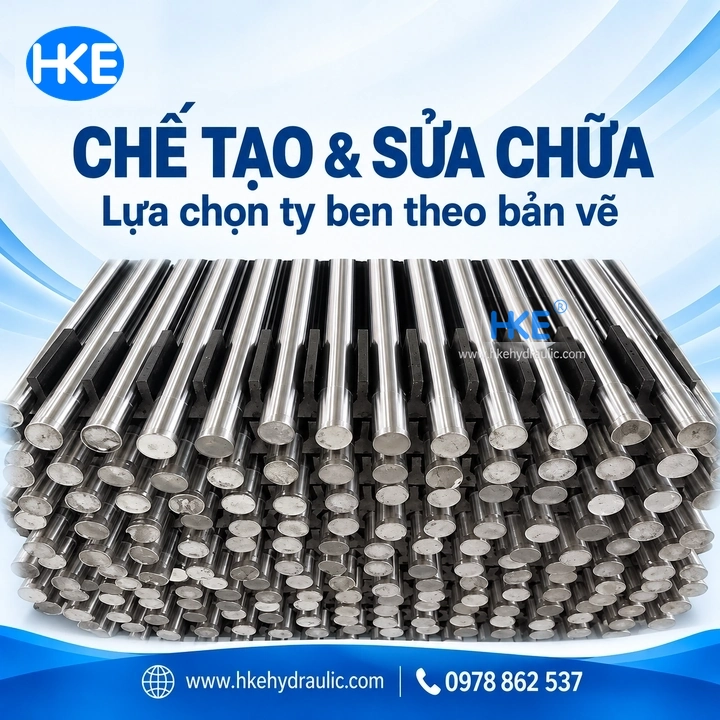 Các thanh ty xi lanh thủy lực phục vụ chế tạo và sửa chữa