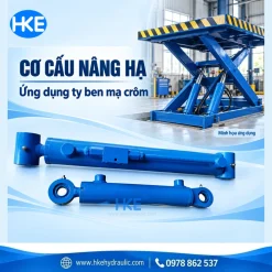 Minh họa ứng dụng ty ben mạ crom trong cơ cấu nâng hạ
