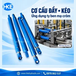Minh họa ứng dụng ty ben thủy lực trong cơ cấu đẩy kéo
