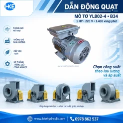 YL802-4 dẫn động quạt – chọn theo tải thực tế