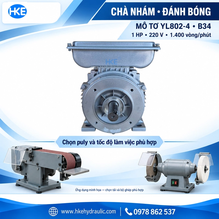 Ứng dụng mô tơ 1HP cho chà nhám và đánh bóng