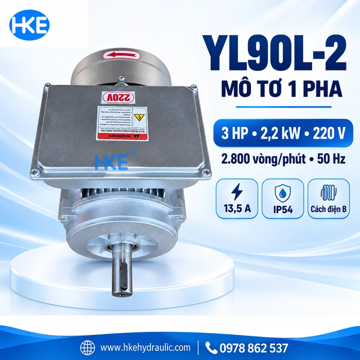 Mô tơ 1 pha YL90L-2 3HP 220V 2800 vòng, trục 24 mm - Ảnh 5