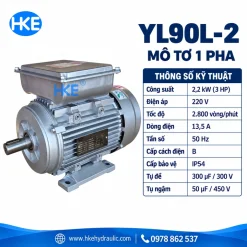 Thông số động cơ YL90L-2 2,2 kW 220V 13,5 A IP54