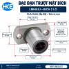 Con trượt tròn LMH8UU mặt bích oval 2 lỗ, kích thước 8x15x24 mm HKE